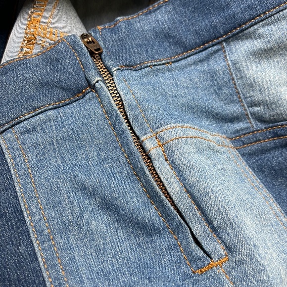 ⭐️Free People Patchwork denim short Shorts size 25 - Picture 6 of 12